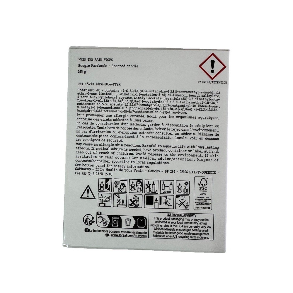 Maison Margiela Replica When the Rain Stops Candle 5.82oz BNIB Sealed $72 MSRP - Picture 4 of 4